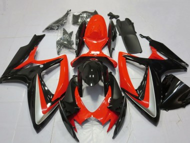 2006-2007 Suzuki GSXR 600 / GSXR 750 Motorcycle Fairings - Red Silver Glossy Black Canada for Sale