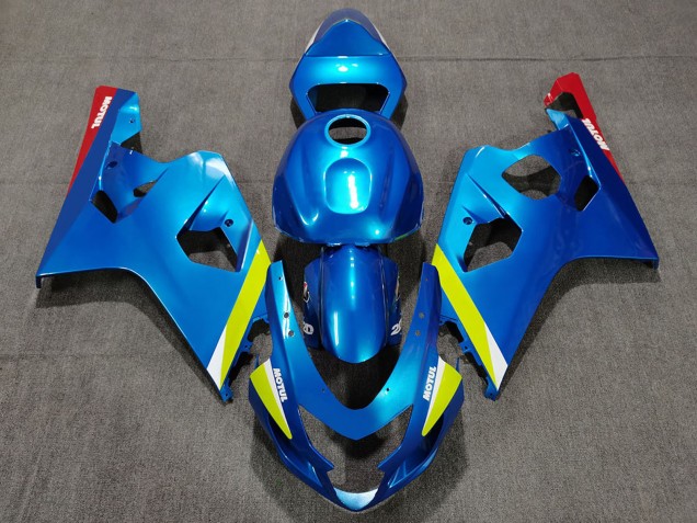 2004-2005 Suzuki GSXR 600 / GSXR 750 Motorcycle Fairings - Blue Yellow Red Canada for Sale