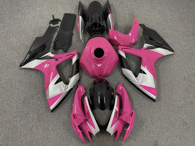 2006-2007 Suzuki GSXR 600 / GSXR 750 Motorcycle Fairings - Pink Silver Glossy Black Canada for Sale