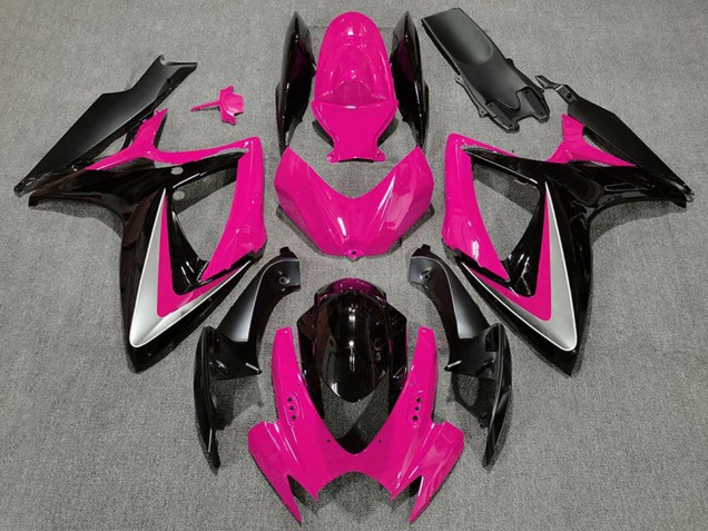 2006-2007 Suzuki GSXR 600 / GSXR 750 Motorcycle Fairings - Pink Silver Glossy Black OEM Style Canada for Sale