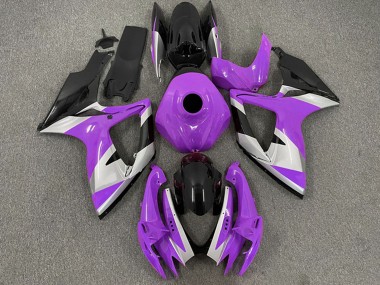 2006-2007 Suzuki GSXR 600 / GSXR 750 Motorcycle Fairings - Purple Silver Glossy Black Canada for Sale