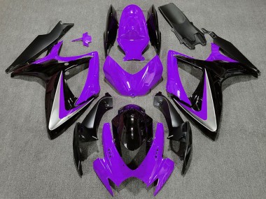 2006-2007 Suzuki GSXR 600 / GSXR 750 Motorcycle Fairings - Purple Silver Glossy Black OEM Style Canada for Sale