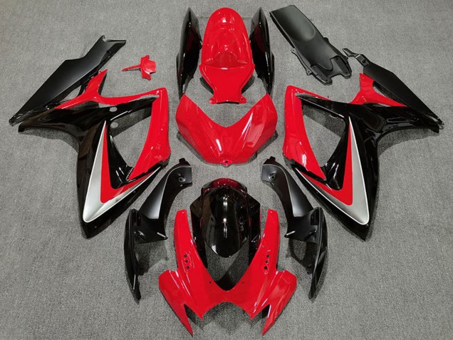 2006-2007 Suzuki GSXR 600 / GSXR 750 Motorcycle Fairings - Red Grey Glossy Black OEM Style Canada for Sale