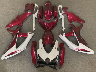 2008-2010 Suzuki GSXR 600 / GSXR 750 Motorcycle Fairings - White Red OEM Style Canada for Sale