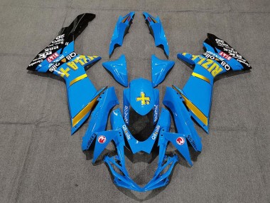 2011-2024 Suzuki GSXR 600 / GSXR 750 Motorcycle Fairings - Blue Yellow Gold Black Rizla Canada for Sale