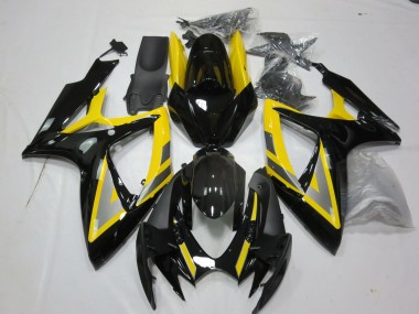 2006-2007 Suzuki GSXR 600 / GSXR 750 Motorcycle Fairings - Yellow Silver Glossy Black Canada for Sale