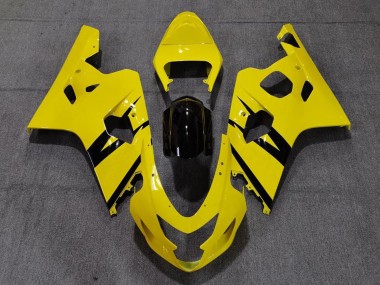 2004-2005 Suzuki GSXR 600 / GSXR 750 Motorcycle Fairings - Yellow Glossy Black OEM Style Canada for Sale
