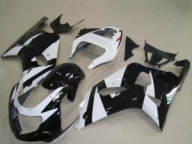 2001-2003 Suzuki GSXR 600 / GSXR 750 Motorcycle Fairings - White Glossy Black Canada for Sale