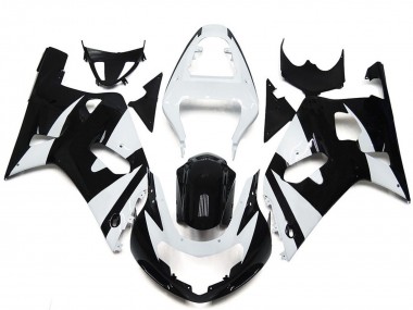 2001-2003 Suzuki GSXR 600 / GSXR 750 Motorcycle Fairings - White Glossy Black OEM Style Canada for Sale