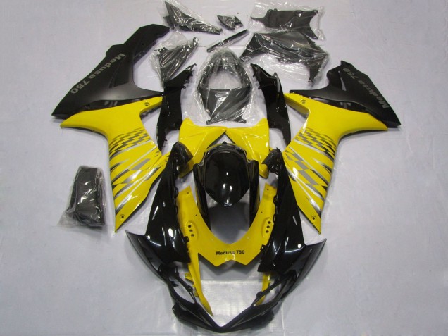 2011-2024 Suzuki GSXR 600 / GSXR 750 Motorcycle Fairings - Yellow Grey Black Canada for Sale