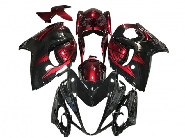 2008-2020 Suzuki GSXR 1300 Motorcycle Fairings - Glossy Black and Deep Red Canada for Sale
