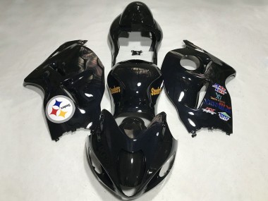 1996-2007 Suzuki GSXR 1300 Motorcycle Fairings - Glossy Black Team Logo Canada for Sale