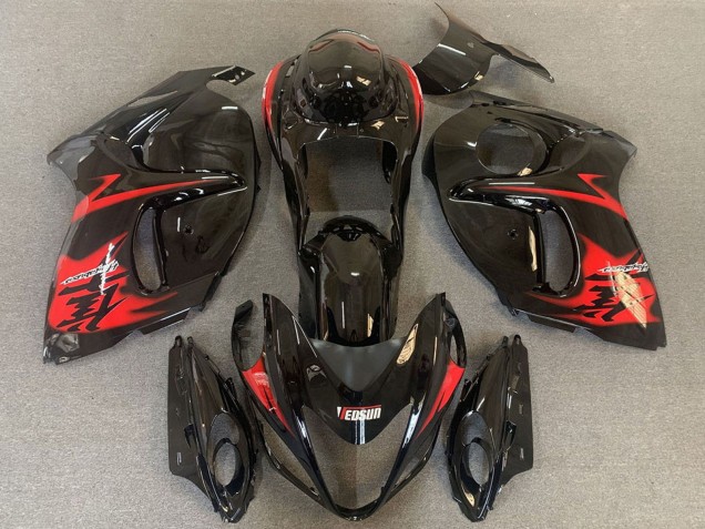 2008-2020 Suzuki GSXR 1300 Motorcycle Fairings - Glossy Black with Red Logo Canada for Sale