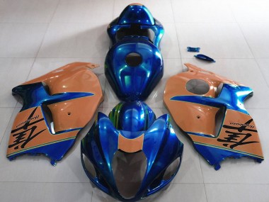 1996-2007 Suzuki GSXR 1300 Motorcycle Fairings - Glossy Blue and Desert Tan Canada for Sale