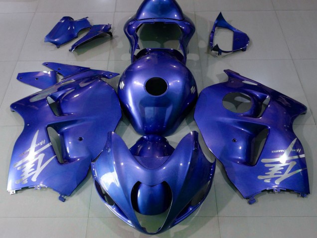 1996-2007 Suzuki GSXR 1300 Motorcycle Fairings - Glossy Blue Silver Logo Canada for Sale