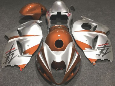 1996-2007 Suzuki GSXR 1300 Motorcycle Fairings - Glossy Orange and Silver Canada for Sale