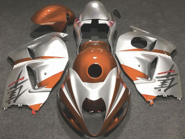 1996-2007 Suzuki GSXR 1300 Motorcycle Fairings - Glossy Orange and Silver Canada for Sale