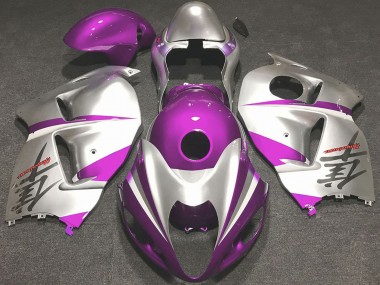 1996-2007 Suzuki GSXR 1300 Motorcycle Fairings - Glossy Pink and Silver Canada for Sale