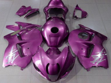1996-2007 Suzuki GSXR 1300 Motorcycle Fairings - Glossy Pink Silver Logo Canada for Sale