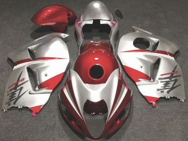 1996-2007 Suzuki GSXR 1300 Motorcycle Fairings - Glossy Red and Silver Canada for Sale