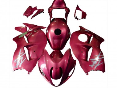 1996-2007 Suzuki GSXR 1300 Motorcycle Fairings - Glossy Red Silver Logo Canada for Sale