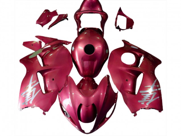 1996-2007 Suzuki GSXR 1300 Motorcycle Fairings - Glossy Red Silver Logo Canada for Sale