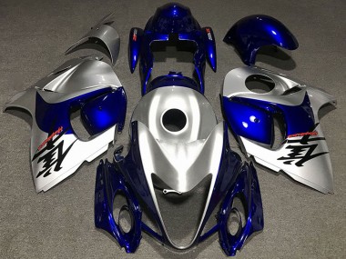 2008-2020 Suzuki GSXR 1300 Motorcycle Fairings - Glossy Silver and Blue Canada for Sale