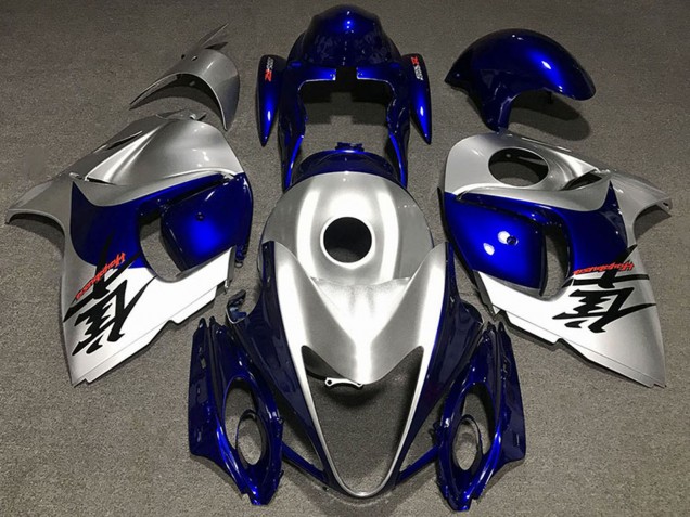 2008-2020 Suzuki GSXR 1300 Motorcycle Fairings - Glossy Silver and Blue Canada for Sale