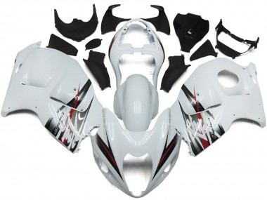 1996-2007 Suzuki GSXR 1300 Motorcycle Fairings - Glossy White and Silver Style Canada for Sale