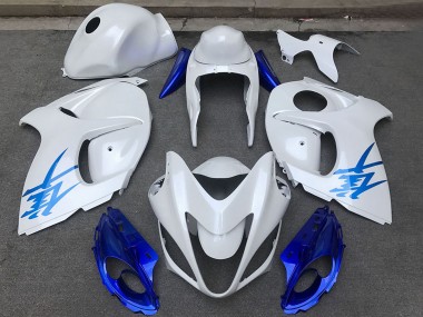 2008-2020 Suzuki GSXR 1300 Motorcycle Fairings - Glossy White Blue Canada for Sale