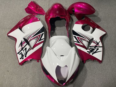 1996-2007 Suzuki GSXR 1300 Motorcycle Fairings - Glossy White Pink Canada for Sale