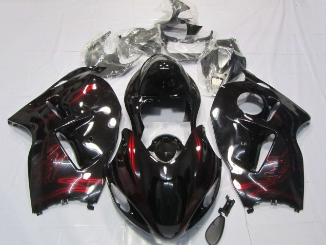 1996-2007 Suzuki GSXR 1300 Motorcycle Fairings - Red Glossy Black Canada for Sale