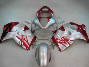 1996-2007 Suzuki GSXR 1300 Motorcycle Fairings - Silver Red Canada for Sale