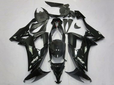 2008-2010 Kawasaki ZX10R Motorcycle Fairings - Glossy Black Matte Black White Decal Canada for Sale