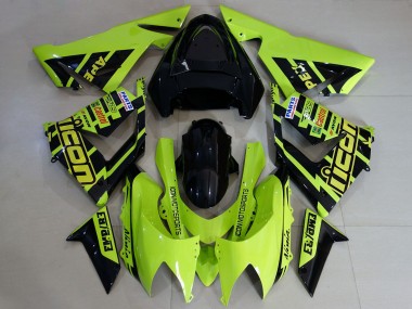 2004-2005 Kawasaki ZX10R Motorcycle Fairings - Custom High Viz Yellow Canada for Sale