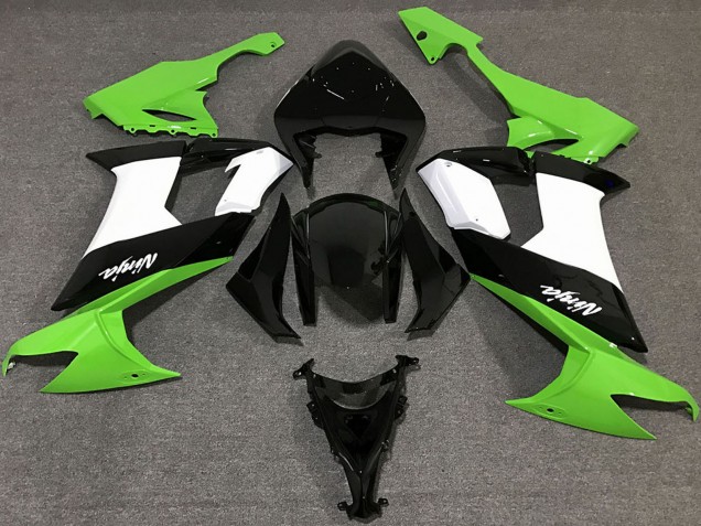 2008-2010 Kawasaki ZX10R Motorcycle Fairings - Green White Black Canada for Sale