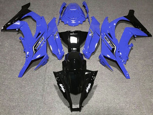 2011-2015 Kawasaki ZX10R Motorcycle Fairings - Blue Glossy Black Canada for Sale