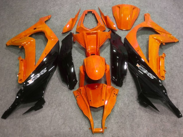 2016-2020 Kawasaki ZX10R Motorcycle Fairings - Orange Glossy Black Canada for Sale