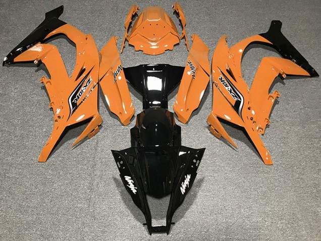 2011-2015 Kawasaki ZX10R Motorcycle Fairings - Orange Glossy Black Canada for Sale