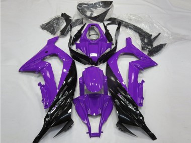 2011-2015 Kawasaki ZX10R Motorcycle Fairings - Purple Glossy Black Canada for Sale