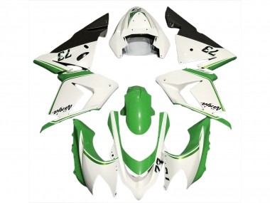 2004-2005 Kawasaki ZX10R Motorcycle Fairings - Glossy White Green Canada for Sale