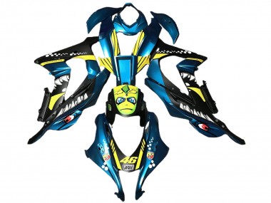 2016-2020 Kawasaki ZX10R Abs Motorcycle Fairings - Light Blue Yellow Shark Canada for Sale