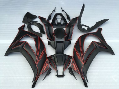 2011-2015 Kawasaki ZX10R Motorcycle Fairings - Matte Black Red Canada for Sale