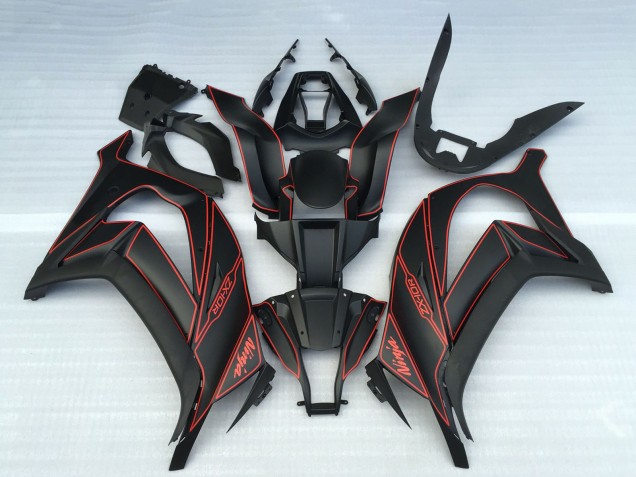 2011-2015 Kawasaki ZX10R Motorcycle Fairings - Matte Black Red Canada for Sale