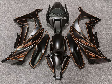 2011-2015 Kawasaki ZX10R Motorcycle Fairings - Matte Black Orange Lining Canada for Sale