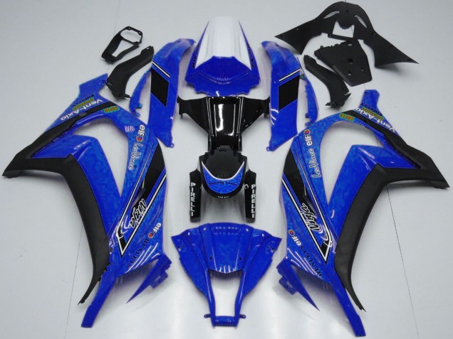 2011-2015 Kawasaki ZX10R Motorcycle Fairings - White Blue Glossy Black OEM Style Canada for Sale
