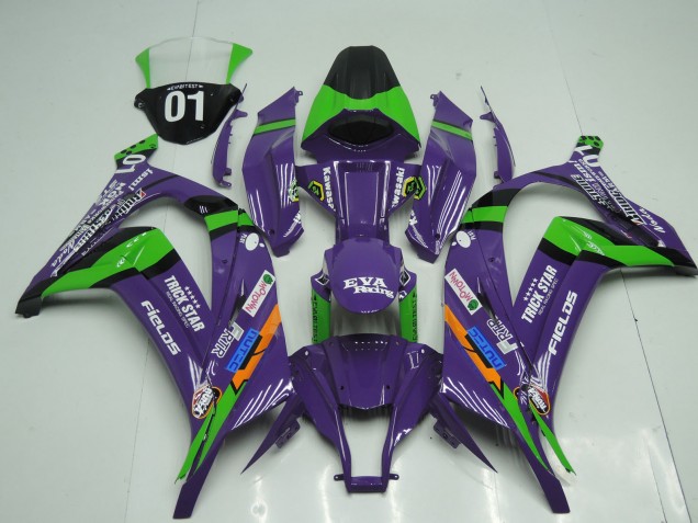2011-2015 Kawasaki ZX10R Motorcycle Fairings - Purple Black Green Orange White Trick Star Eva Racing OEM Style Canada for Sale
