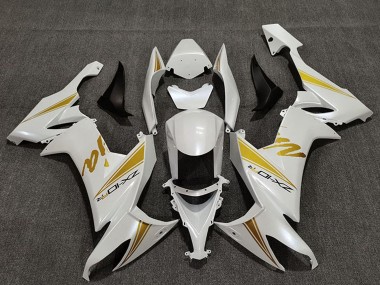 2008-2010 Kawasaki ZX10R Motorcycle Fairings - Pearl White Gold Canada for Sale