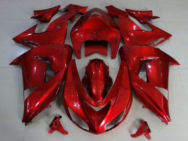 2006-2007 Kawasaki ZX10R Motorcycle Fairings - Deep Red Canada for Sale