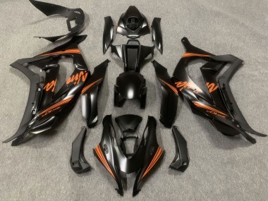 2016-2020 Kawasaki ZX10R Motorcycle Fairings - Matte Black Orange Ninja Canada for Sale